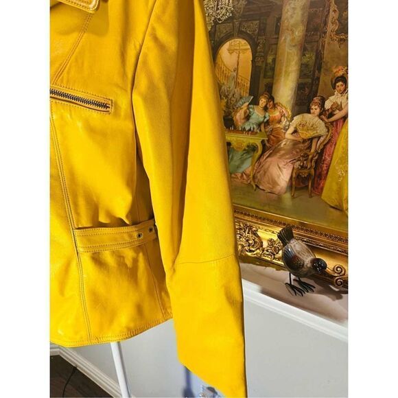 Vintage Tibor Leathers yellow Size M - Picture 5 of 9
